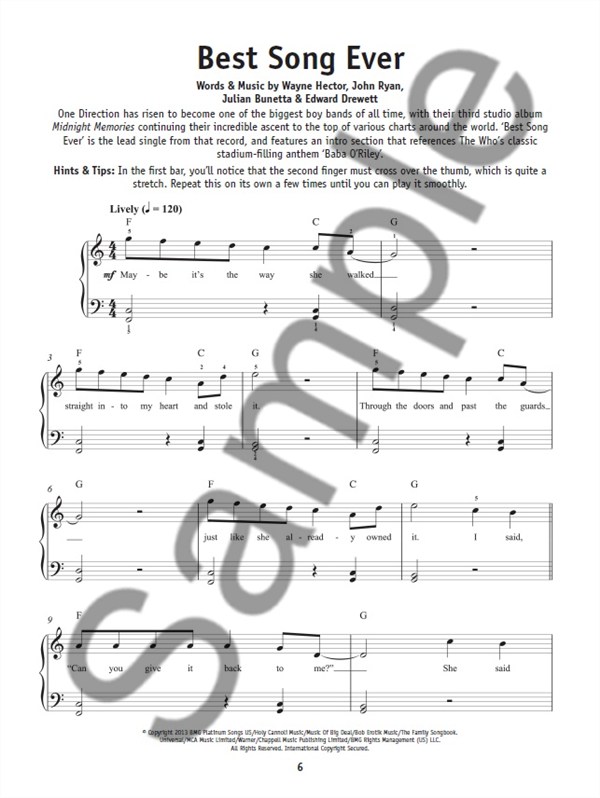 Really Easy Piano Playalong: Chart Hits (Book/Audio Download)