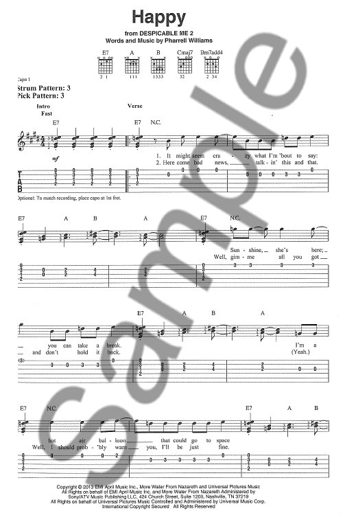 Chart Hits Of 2014-2015: Easy Guitar With Notes & TAB