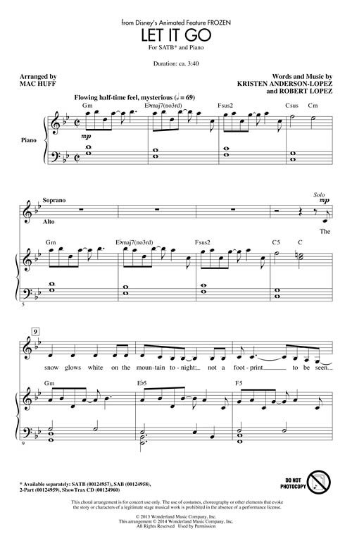 Let It Go From Frozen (SATB)
