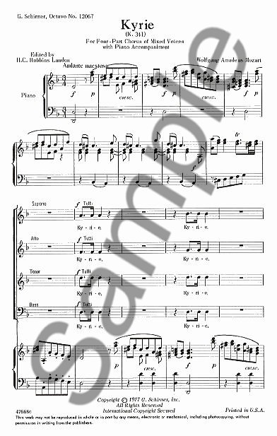 W. A. Mozart: Kyrie K.341 (SATB)