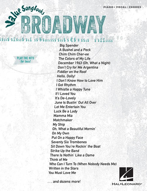 Value Songbooks: Broadway