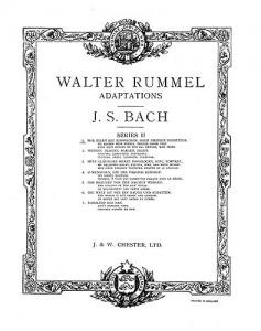 J.S.Bach/Walter Rummel: We Hasten To Thee, With Feeble But Eager Feet