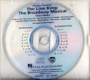 The Lion King: The Broadway Musical (Choral Medley) - Show Trax CD
