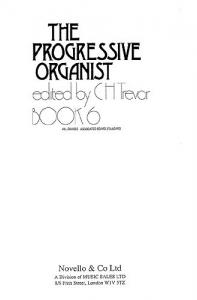 C.H. Trevor: The Progressive Organist Book 6