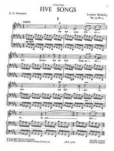 Lennox Berkeley: Five Housman Songs Op.14 No.3