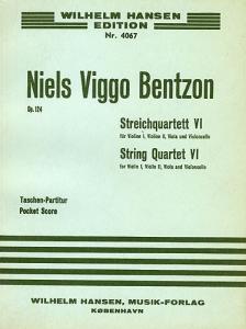 Niels Viggo Bentzon: String Quartet No.6 Op.124 (Miniature Score)