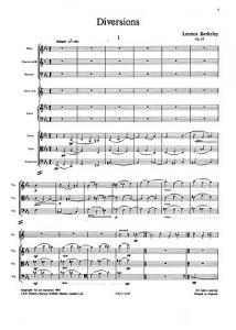 Sir Lennox Berkeley: Diversions For 8 Instruments Op. 63