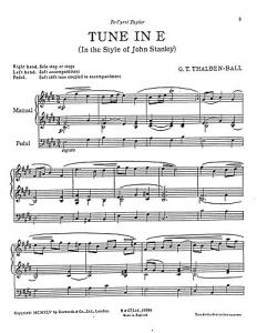 George Thalben-Ball: Tune In E For Organ