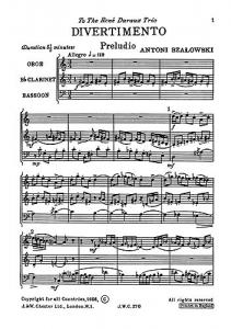 Szalowski: Divertimento (Miniature Score)