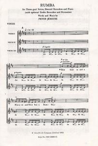 Peter Jenkyns: Rumba (Vocal Score)