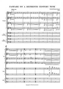 Richard Rodney Bennett: Fanfare On A Sixteenth Century Tune (Score/Parts)