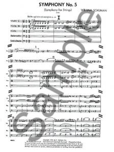 William Schuman: Symphony No.5 'Symphony For Strings' (Study Score)