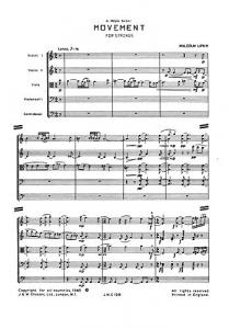 Malcolm Lipkin: Movement For Strings (Miniature Score)