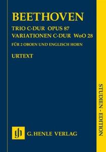Ludwig Van Beethoven: Trio In C Op.87/Variations In C WoO 28 - Wind Study Score