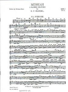G.F. Handel: Messiah (Watkins Shaw) - Oboe 1 Set A