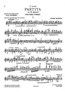 Antony Hopkins: Partita In G Minor Solo Violin