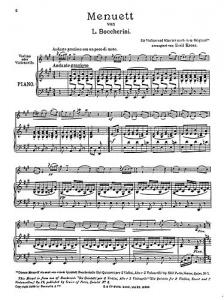 Luigi Boccherini: Minuet (Violin/Piano)