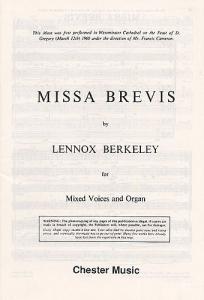 Lennox Berkeley: Missa Brevis Op.57 (Original Latin Version)