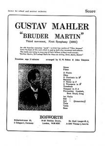 Gustav Mahler: 1st Symphony 3rd Movement 'Bruder Martin' (Score/Parts)
