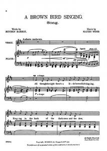 Haydn Wood: A Brown Bird Singing (In D)