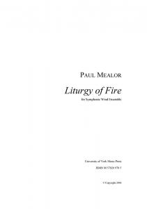 Paul Mealor: Liturgy of Fire