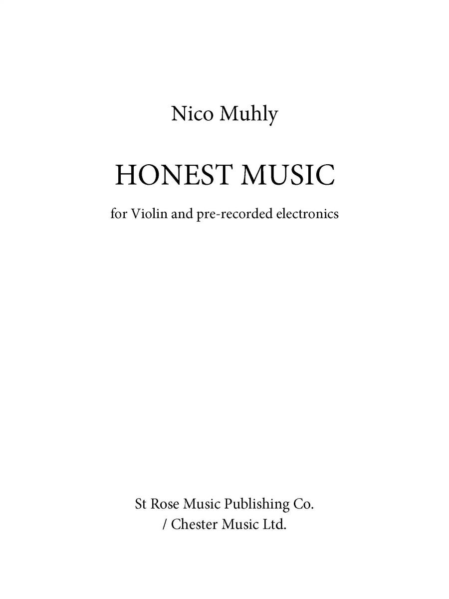 Nico Muhly: Honest Music