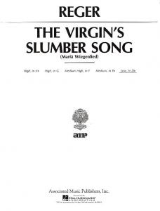 Max Reger: Virgin's Slumber Song Op.76 No.52 (D Flat)