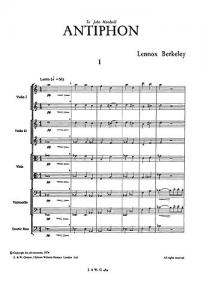 Lennox Berkeley: Antiphon For String Orchestra Op. 85 (Miniature Score)