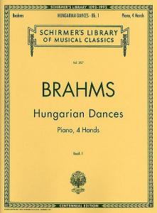 Johannes Brahms: Hungarian Dances For 4 Hands - Book 1
