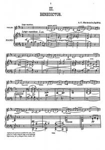 Mackenzie: Benedictus for Violin and Piano