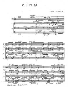 Rolf Wallin: ning (Score And Parts)