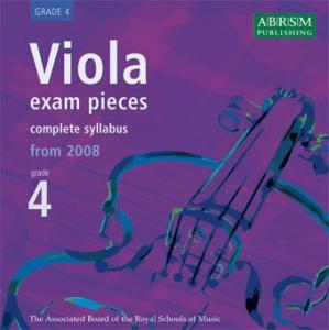 ABRSM Viola Exam Pieces Complete Syllabus From 2008 - Grade 4 (CD)