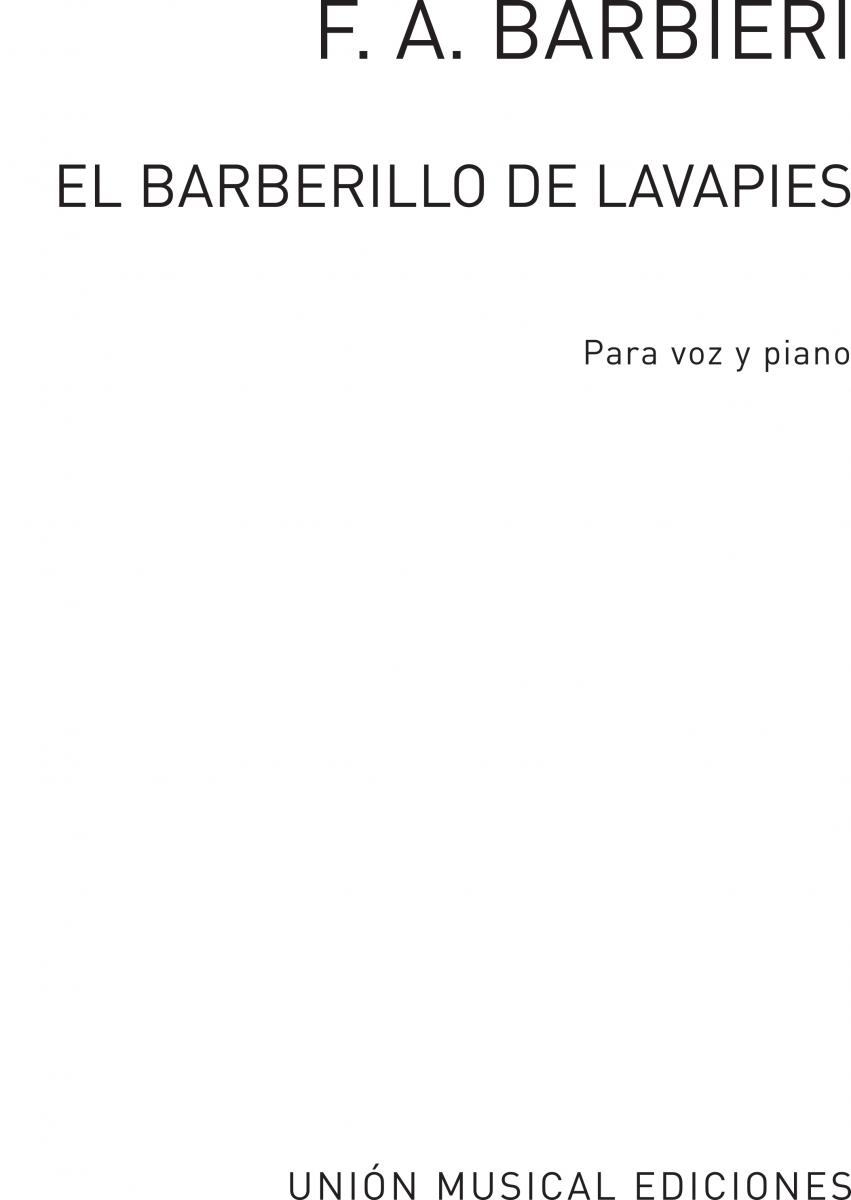 F.A. Barbieri: El Barberillo De Lavapies Vocal Score