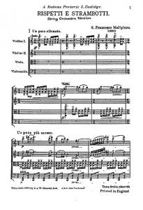 Malipiero: Rispetti E Strambotti String Quartet (Miniature Score)