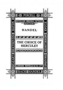 G.F. Handel: The Choice of Hercules (SATB)