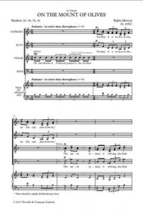 Ralph Allwood: On The Mount Of Olives (SATB)