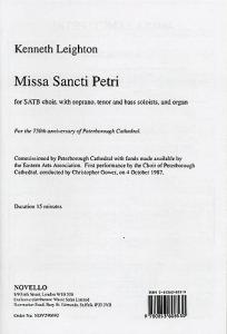 Kenneth Leighton: Missa Sancti Petri