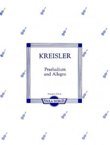 Fritz Kreisler: Praeludium And Allegro (Viola)