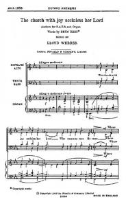 W.S. Lloyd Webber: The Church With Joy Acclaims Her Lord