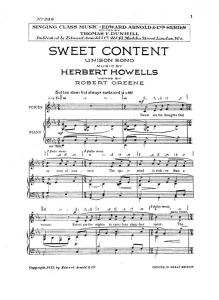 Herbert Howells: Sweet Content