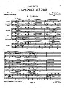 Poulenc: Rhapsodie Negre (Full Score)