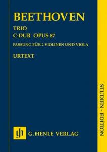 Ludwig Van Beethoven: Trio In C Op.87 - Study Score (Strings)