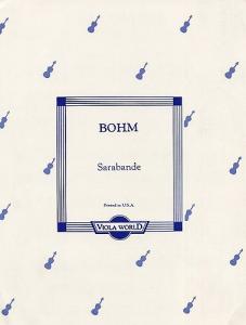 Carl Bohm: Sarabande For Viola And Piano