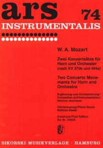 Wolfgang Amadeus Mozart: 2 Konzertsätze