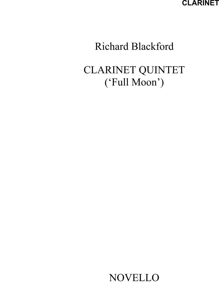 Richard Blackford: Full Moon - Clarinet Quintet (Parts)