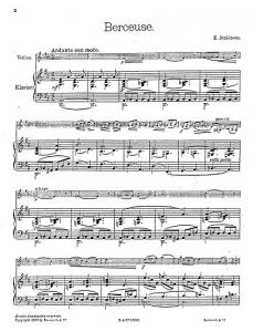 Ezra Jenkinson: Berceuse For Violin And Piano