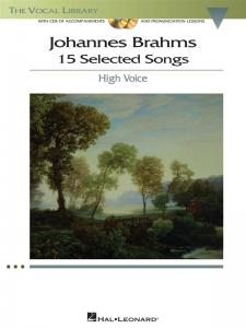 Johannes Brahms: 15 Selected Songs - High Voice (Book & CD)