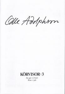 Olle Adolphson: Körvisor 3 (SATB)