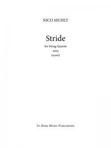 Nico Muhly: Stride (Score/Parts)