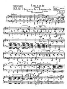 Schubert, F Rosamunde Overture (Haensch) Orch Pf Sc/Pts